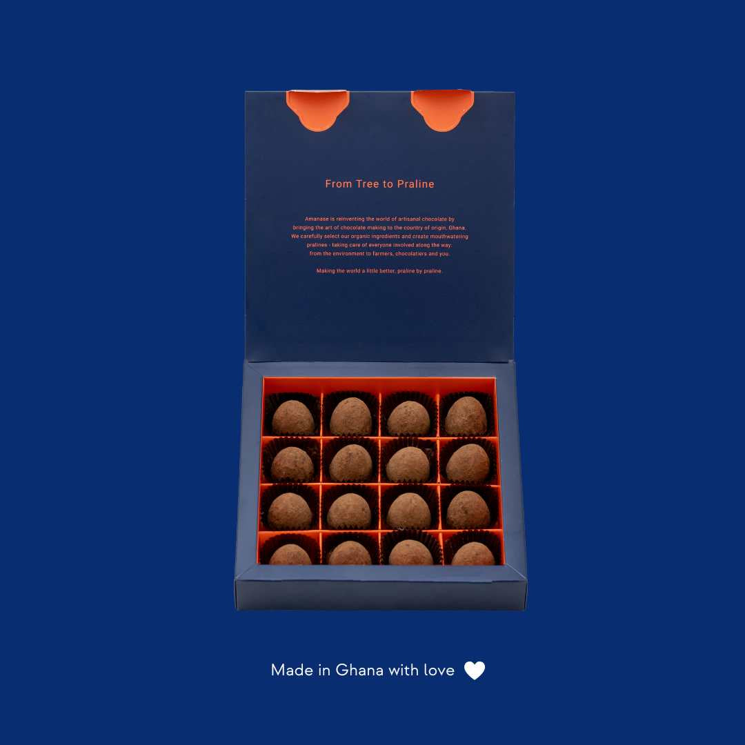 Amanase Organic Pralines | Truffle edition (16 pieces)