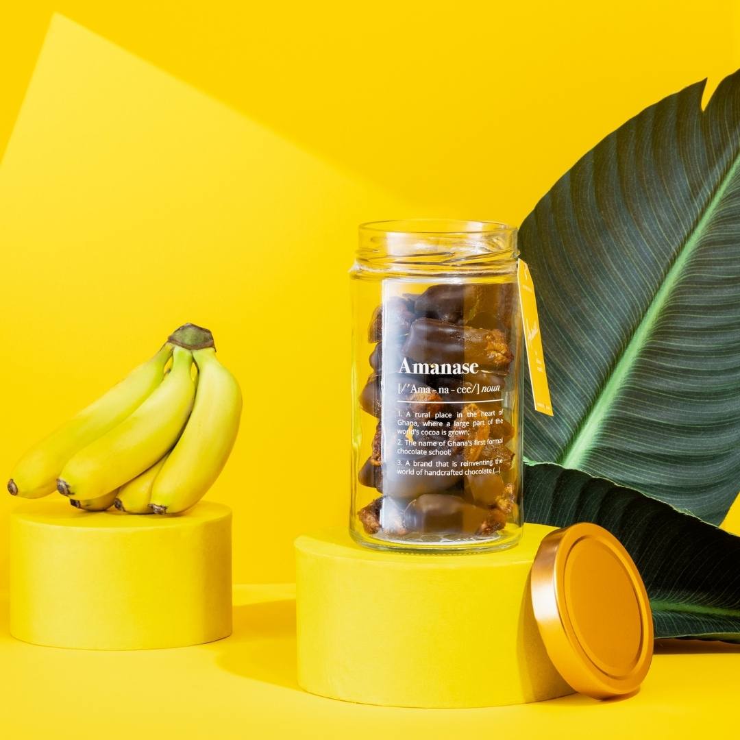 Amanase Bio-Banana Bites | Zero Waste Glas (200g)
