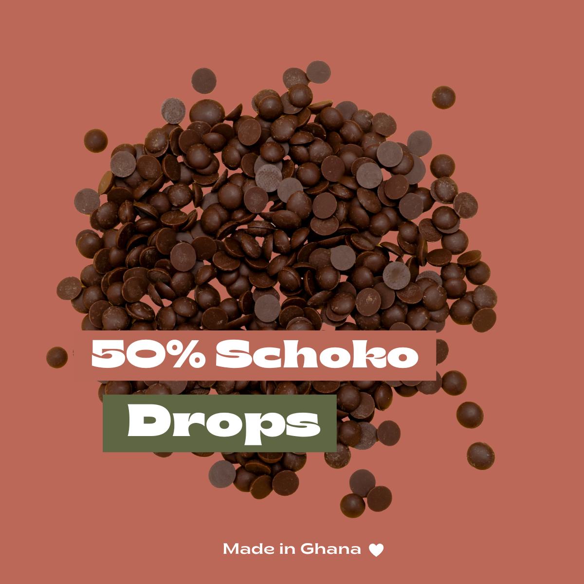 Organic Chocolate Drops 50% Silky Dark | Vegan