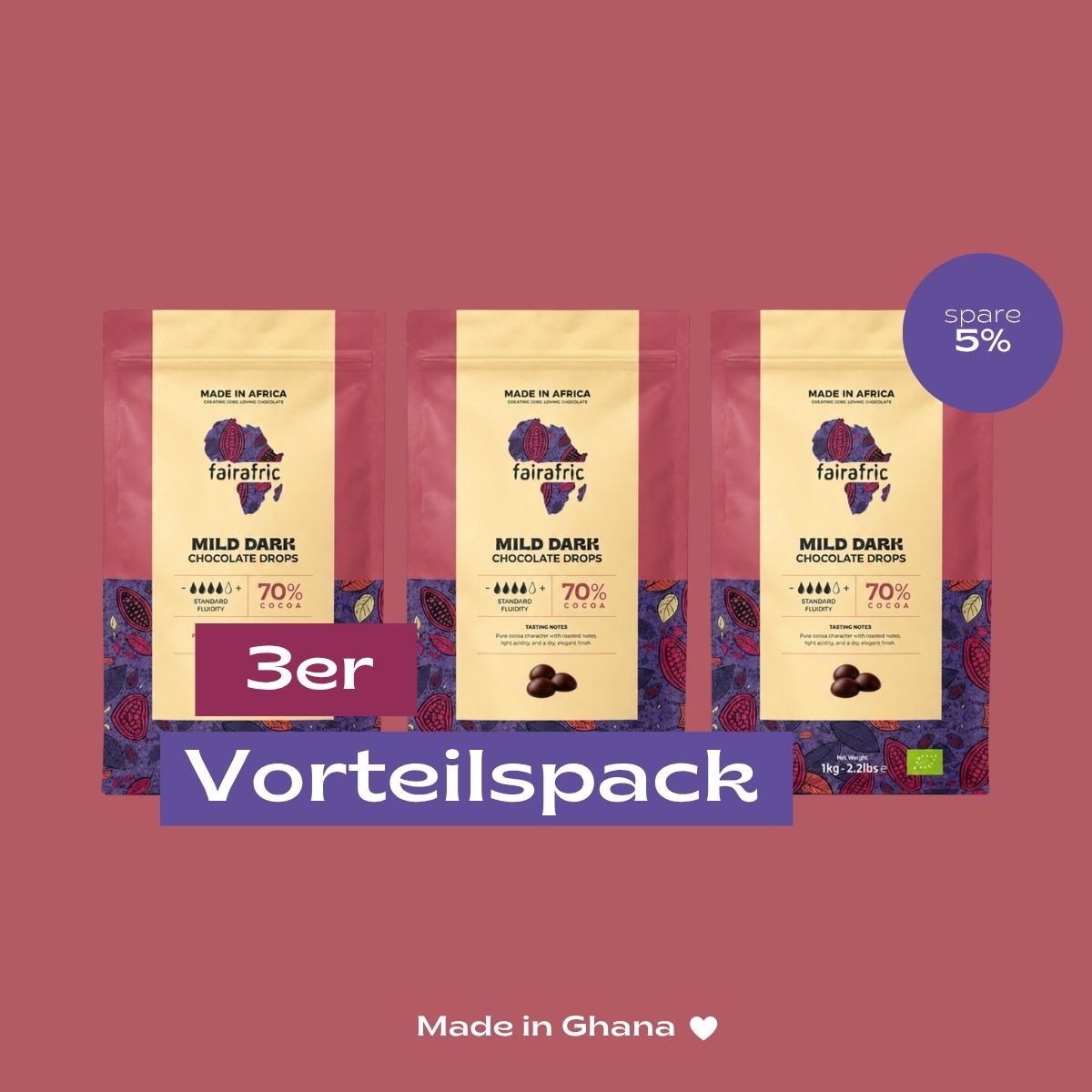 Bio-Schokoladentropfen 70% Mild Dark | Vegan