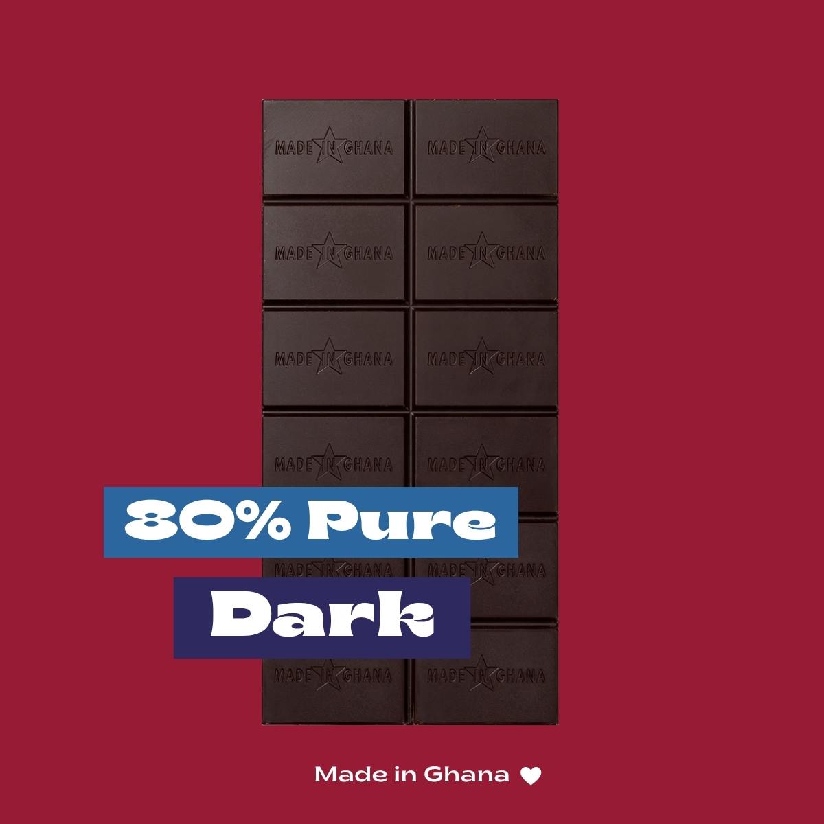 80% Organic Dark Chocolate I Vegan
