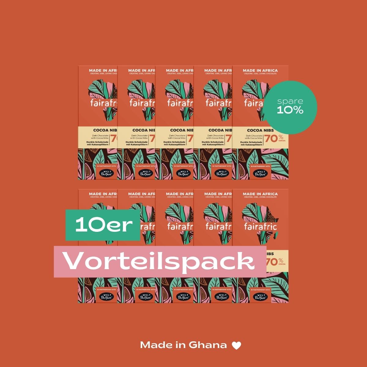 70% COCOA NIBS | 80g Tafel