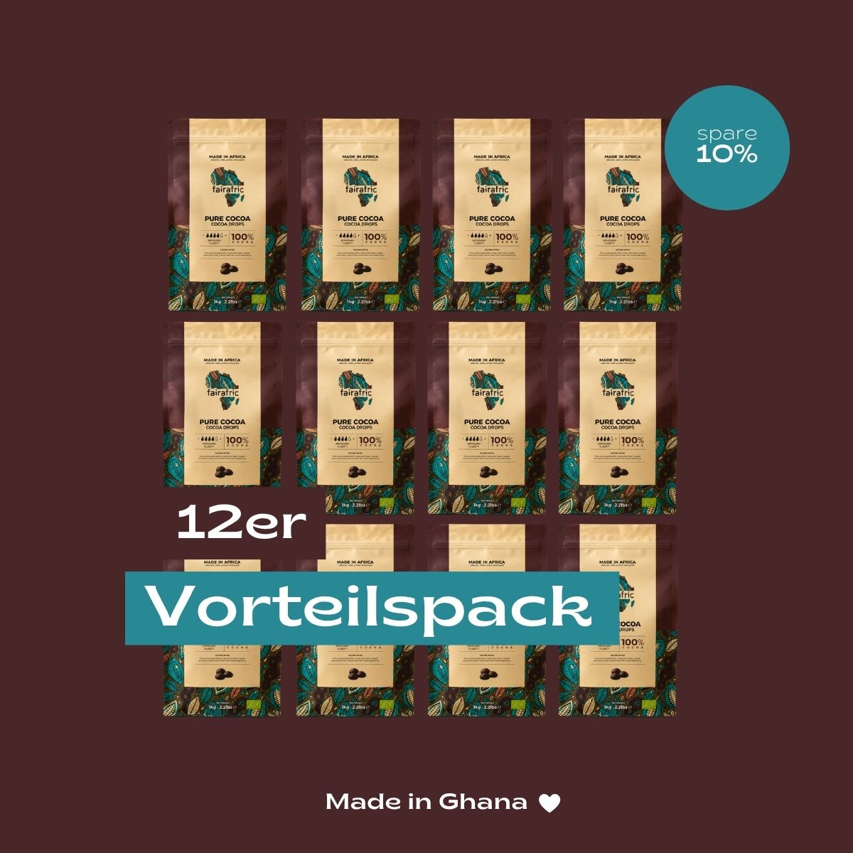 Bio-Schokoladentropfen 100% PURE COCOA | Vegan