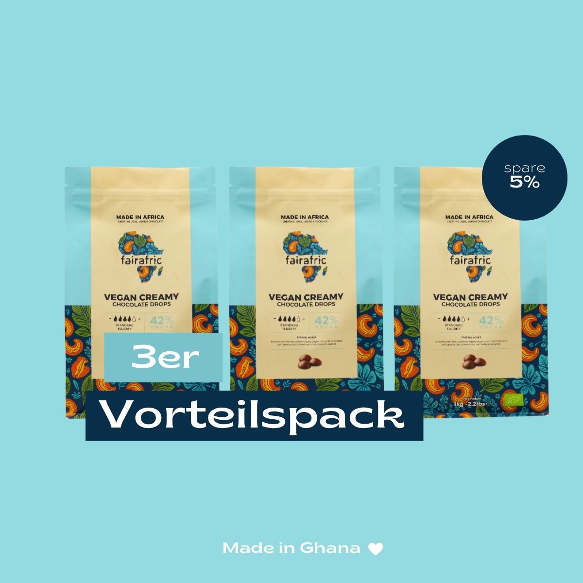 Bio-Schokoladentropfen 42% Creamy Classic | Vegan