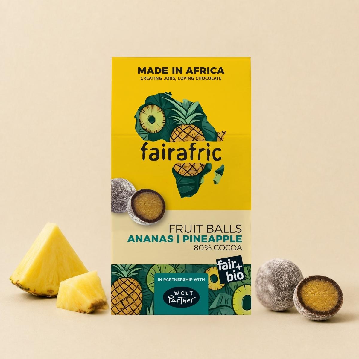 Organic Pineapple Fruit Balls I Vegan