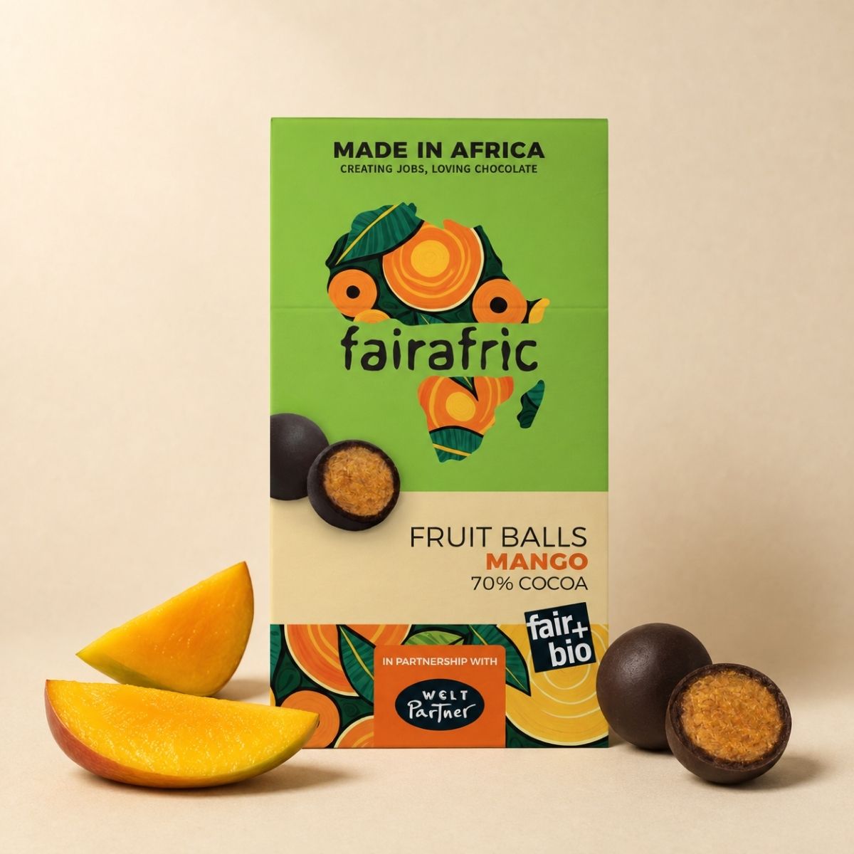 Organic Mango Fruit Balls I Vegan