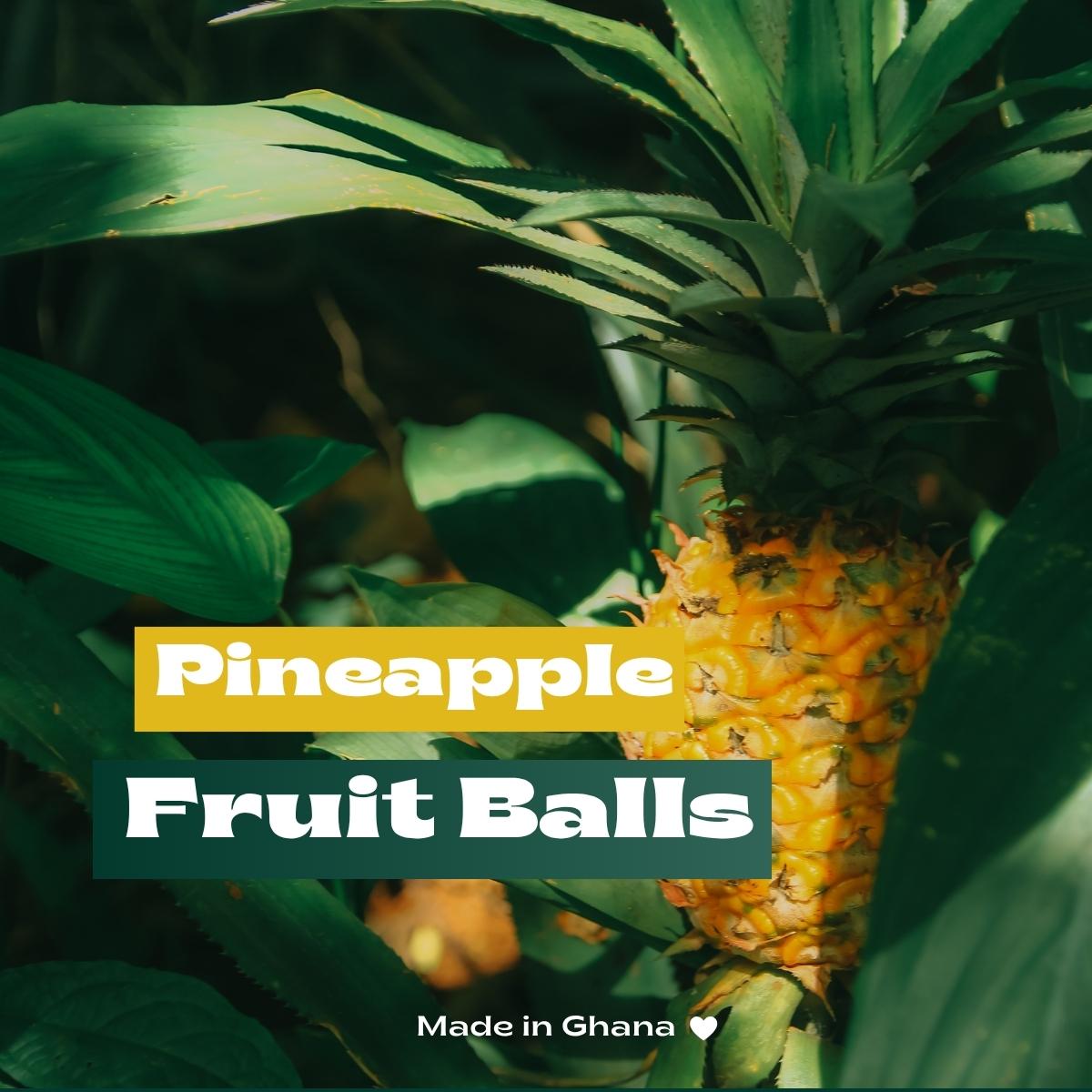 Organic Pineapple Fruit Balls I Vegan